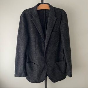 Uniqlo Wool Blend Blazer Suit Jacket Charcoal Grey Size XL Womens